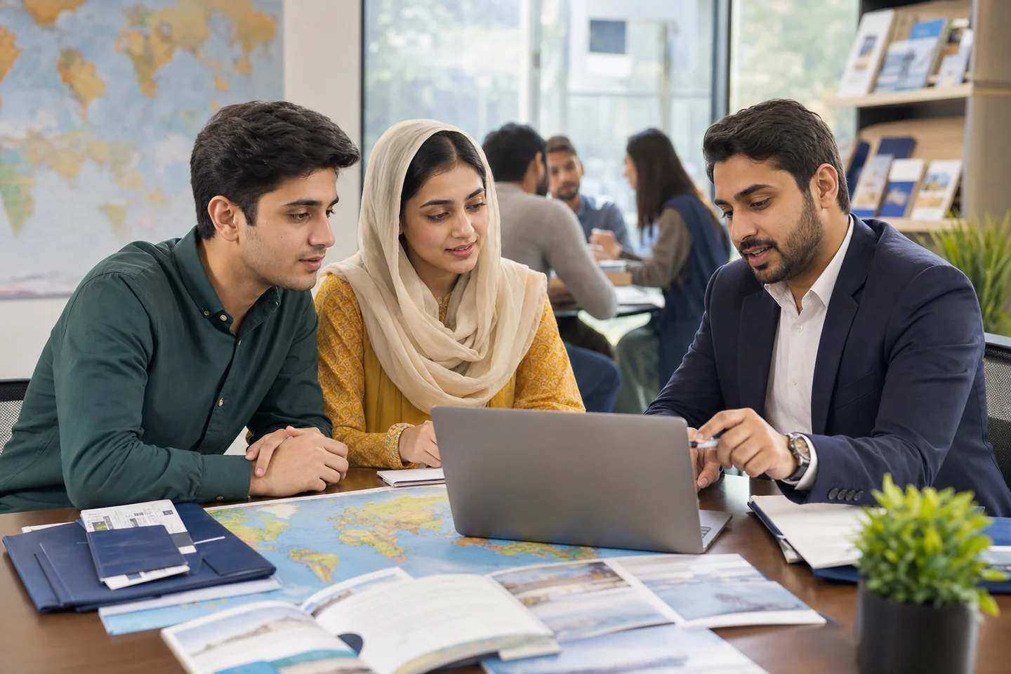 Pakistani students comparing study abroad countries with university and visa options