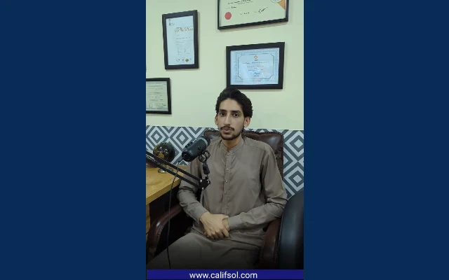 Malik Hamza sharing his UK student visa success experience with Califsol Consultants