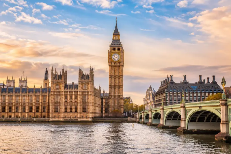 Westminster and Big Ben landmark in the United Kingdom